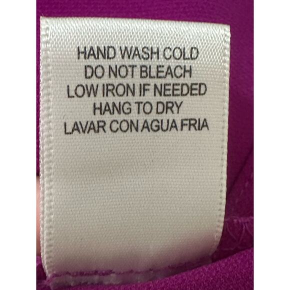 Skies Are Blue fuchsia roll tab sleeves blouse size SP - Picture 5 of 13